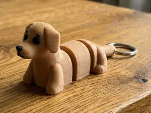 Articulated Dog – Flexi 3D Print Keychain