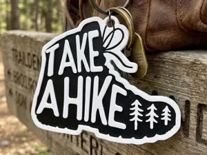 Take a hike keychain