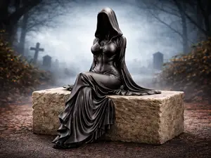 Lady Reaper – The Silent Throne - sitzend 