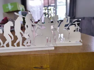 Human Evolution to Drummer – Music Silhouette