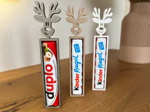 Rentier Schoko Halter für Duplo & Kinderriegel