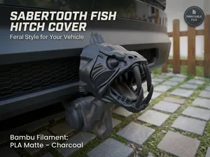 Sabertooth Fish Tow Hitch Ball Cover