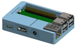 Rpi3 cover with support for dual GeekPi fan