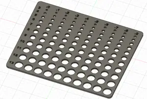 Hole size gauge for sizing holes 3 to 13.9mm