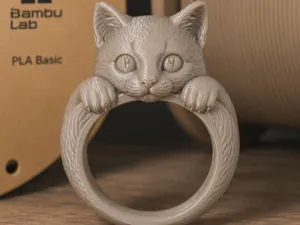 Cute Kitten Ring