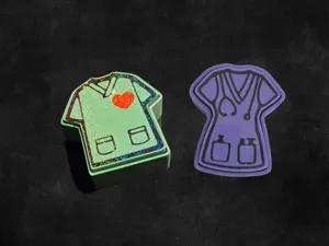 Medical Scrub Top Clickers