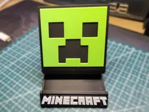 Minecraft Creeper Phone Stand - Gaming Desk Decor