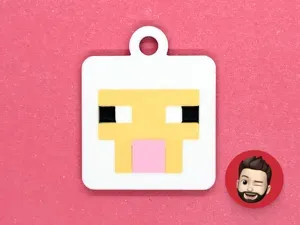 Minecraft chicken keychain