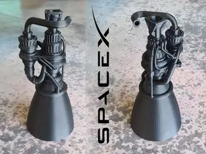 Space X Raptor 3 Rocket Engine |Society ROAR 3D