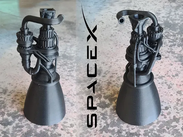 Space X Raptor 3 Rocket Engine |Society ROAR 3D