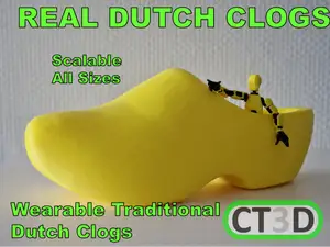 Authentic Traditional Dutch Clogs / Wooden Shoes