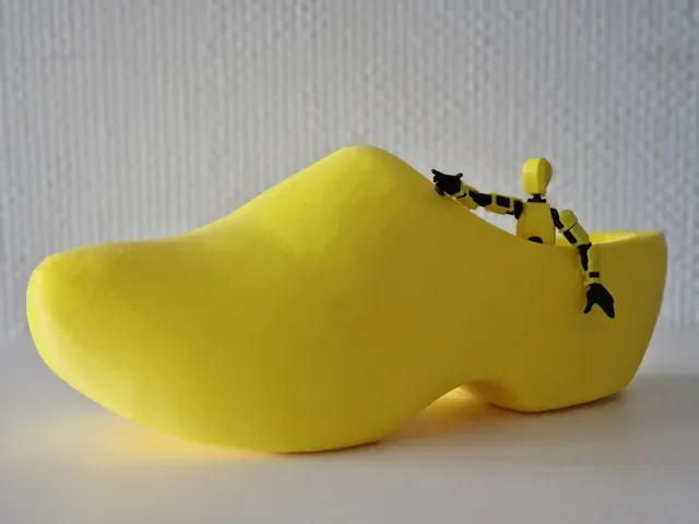 Authentic Traditional Dutch Clogs / Wooden Shoes — Image 4 of 5