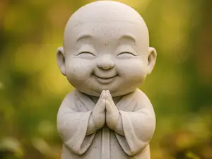 Cute Little Praying Monk - Meditation Nirvana
