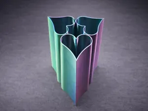 Heart Rose Vase – Triple