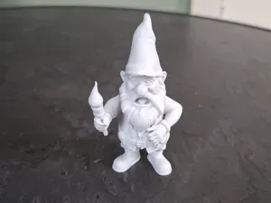 Scared Garden Gnome with Torch