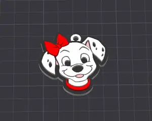 cute cartoon character dalmation keychain / necklace charm (free for commercial use)