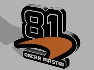 Oscar Piastri 81 lightbox – man cave / bar light