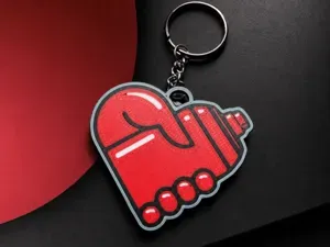 unique heart-shaped keychain