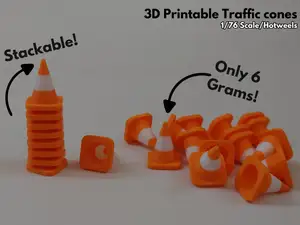 Mini Traffic cone - (1/76 Scale)