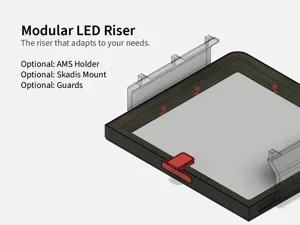 LED Riser Modular - Top Glass AMS P2S X2D P1S X1C