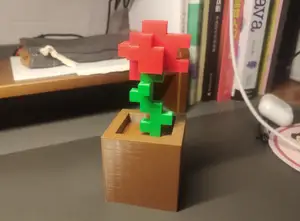 Minecraft rose in a pot 《我的世界》花盆里的玫瑰
