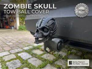 Zombie Skull Tow Ball Cover | Trailer Hitch Cap