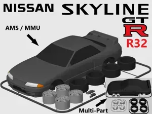 Nissan Skyline GTR R32 Kit Card (1:24 scale)