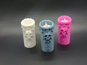 Three Skulls of Halloween - Tea Light Collection