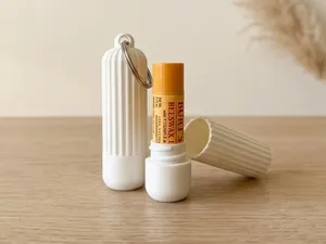 Japandi Lip Balm Keychain Holder