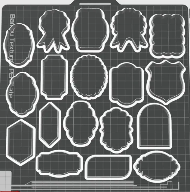 18x mini plaque cookie cutters set (A1 mini too) — Image 2 of 7
