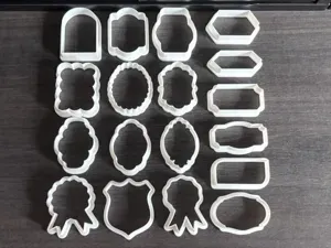 18x mini plaque cookie cutters set (A1 mini too)