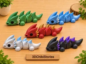 Mini Dragon Flexi - Keychain | No Support
