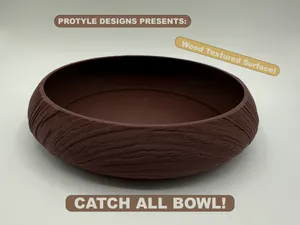 Wood Textured Catch All Bowl / Centerpiece V2