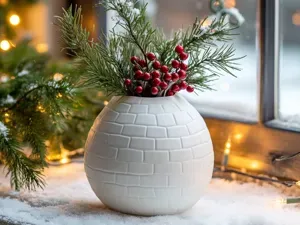 Snow Dome Vase - Perfect for Winter Decor