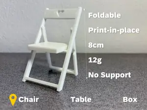 Miniature Folding Chair for Dollhouses