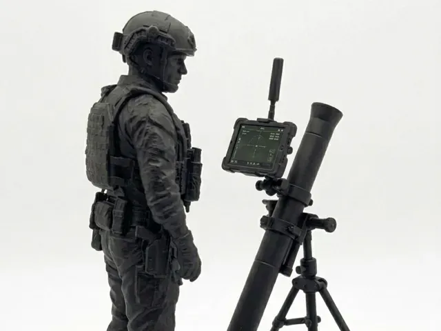 Modern Soldier with Mortar (scale 1x35)