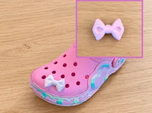 Bow Croc Button I Shoe Charm
