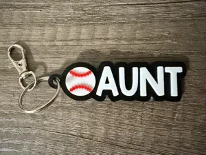 Baseball Softball Aunt Keychain