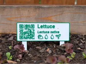 Customizable Garden Plant Labels with QR Codes
