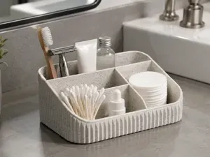 Bathroom Countertop Organizer – 6 Compartments