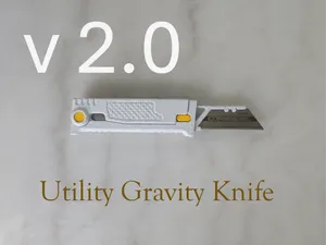 EDC Gravity Knife, Utility knife fully 3d printed.
