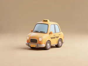出租车-常见交通工具仿真模型-儿童涂色礼物玩具