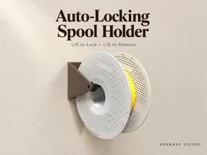 auto-locking spool holder