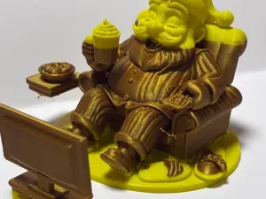 Santa Gnome Relaxing with Cocoa