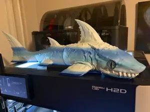 Huge Articulated Shark Megalodon 20MM eyes P1S!