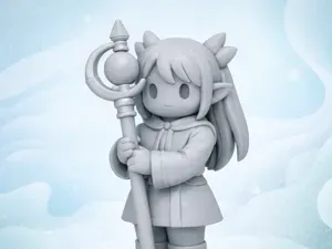 Frieren - Chibi – Miniatura 3D RPG D&D con base
