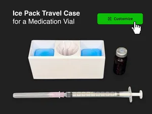 Travel Ice Case for Insulin Vial, Peptides or HRT