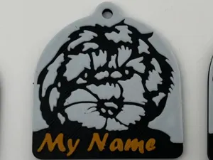 Custom Keychain Dog integrated NFC tag XD002