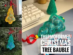 Thermoformed Christmas tree bauble