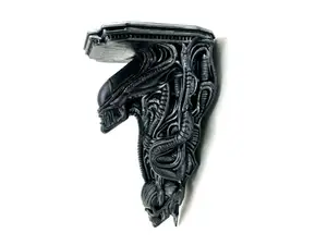 Xeno skull shelf Giger inspired wall shelf 
